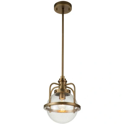 Image of Kichler Triocent Globe Pendant Ceiling Light Natural Brass, IP44
