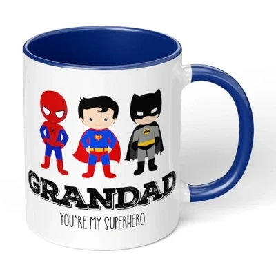 Image of Print Maniacs Grandad You are My Favourite Super Hero 11oz Ceramic Mug Fathers Day Dad Gift Birthday