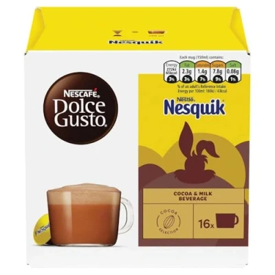 Image of NESCAFÉ Dolce Gusto Nesquick 16 Hot Chocolate Pods Choco Drink Quality Cocoa (One pack)