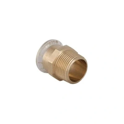 Image of Geberit Mapress Copper Press Fit Adaptor with Male Thread (Water) 22mm x 3/4&quot; 61707