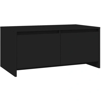 Image of vidaXL Coffee Table Black 90x50x41.5 cm Engineered Wood
