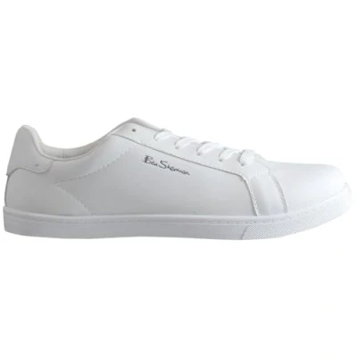 Image of Ben Sherman Gino Synthetic Low Lace Up Mens Trainers BEN3422 White