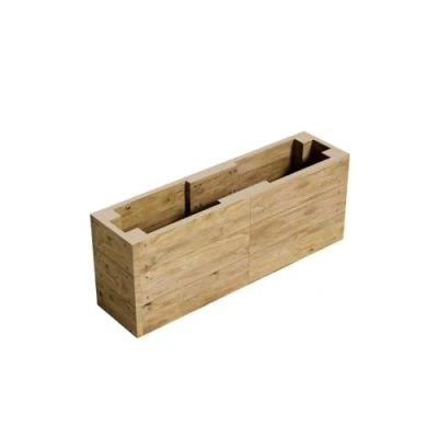 Image of Gro Garden Products Wooden Raised Bed 30cm L x 120cm W 46cm H Large Planters for Vegetables, Herbs, or Flowers Trough Planter Box with FSC Tanalised Timber