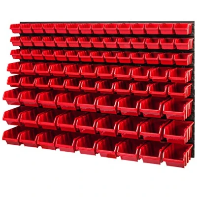 Image of PAFEN Storage System, 780 x 1158 mm, Stacking Boxes Wall Shelf, 91 (Plastic, 5 kg, Mount, 60 mm Depth)