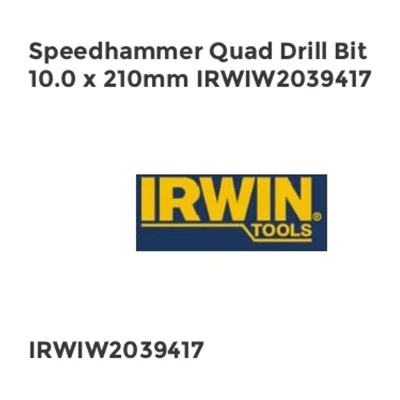 Image of Irwin Speedhammer Quad Drill Bit 10.0 x 210mm IRWIW2039417
