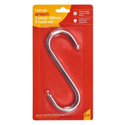Image of Amtech 2 Piece 160mm S Hook Set