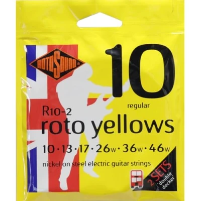 Image of Rotosound R10 2 Nickel Regular Gauge Double Decker Electric Guitar Strings (10 13 17 26 36 46)