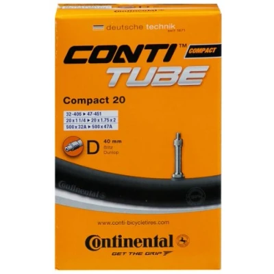 Image of Continental Men&#039;s Compact 20 Inner Tube, Other, 32/47 406/451