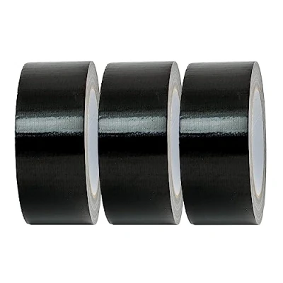 Image of Coselena 3 Pack Black Duct Tape 48mm x 45m Heavy Duty Gaffer Multi Purpose Waterproof for Indoor &amp; Outdoor Use Ideal Strong Minor Repairs, Patching Packaging