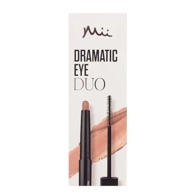 Image of Mii Cosmetics Dramatic Eye Mascara and Eyeshadow Duo Gift Set Professional Makeup with Stick Lengthening for Women, Perfect Bundle Dusty Rose