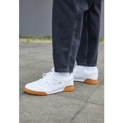 Image of Reebok Unisex Workout Plus Classic Shoes, White Carbon Red Royal Gum , 3 UK
