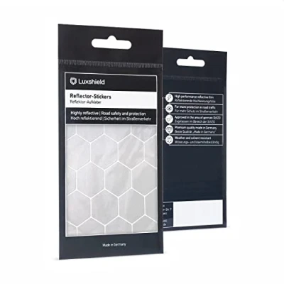 Image of Luxshield Reflector Sticker Set Hexagon Large for Bicycle Scooter pram Reflective Tape Stickers
