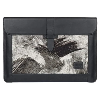 Image of Londo Top Grain Leather MacBook Bag Laptop Sleeve for Pro and Air Case Compatible with 15 Inch 15.5 16 M1 2020 2021 2022 Models