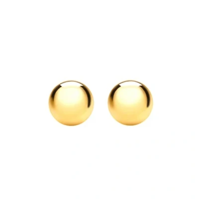 Image of Carissima Gold Women&#039;s 18 ct Yellow 6 mm Ball Stud Earrings