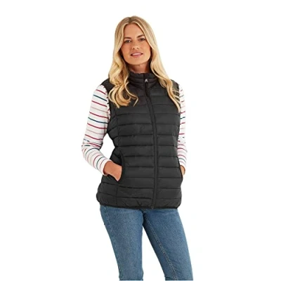 Image of TOG24 Gibson Lightweight Padded Gilet for Women, Ultra Warm, Supersoft, with Eco Friendly Filling, Wind Resistant, Two Lower Pockets