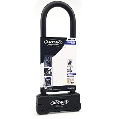 Image of Artago 18ART320 High End U Lock Motorcycle, SRA, Sold Secure Gold, ART4 Approved, Bunker Selection, ø18mm/0,7in, Double MRT Armored Locking, 85x295mm/3.34x11,6in, Maximum Anti Theft Security for Moto