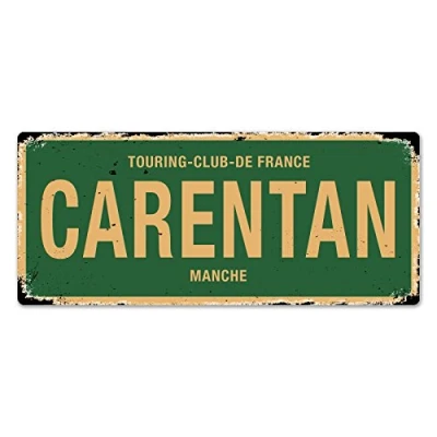 Image of wtf Carentan WW2 Street Sign Sticky Pads Metal Wall Plaque Art Inspirational