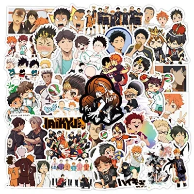 Image of Anime Haikyuu Stickers 100pcs Waterproof Vinyl for Kids Teens Adults Water Bottles Laptop Phone