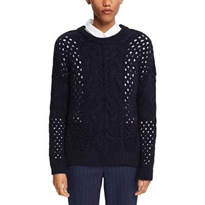Image of ESPRIT Women&#039;s 112ee1i307 Sweater, 400/Navy, L