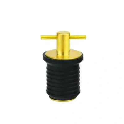 Image of DollaTek Brass T Handle 1 or 1/4 Drain Plug for Boat (1 Plug)