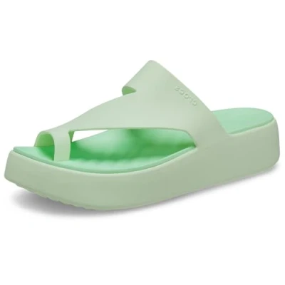 Image of Crocs Women&#039;s Getaway Platform Toe Loop Sandal, Green, 8 UK