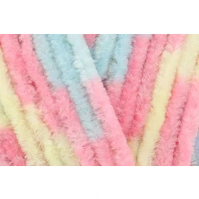 Image of James C Brett Flutterby Chunky Knitting Wool (B39 Blue/Pink/Yellow)