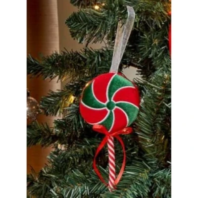 Image of Marco Paul Lollipop Hanging Christmas Ornaments for Tree Decorations Candy Cane Red Novelty Baubles