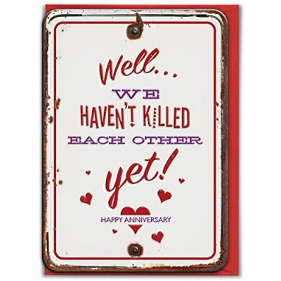 Image of Brainbox Candy Funny Anniversary Cards Silly Humorous Husband Wife Card &#039;Still Together&#039; Perfect for Him Her Boyfriend Girlfriend