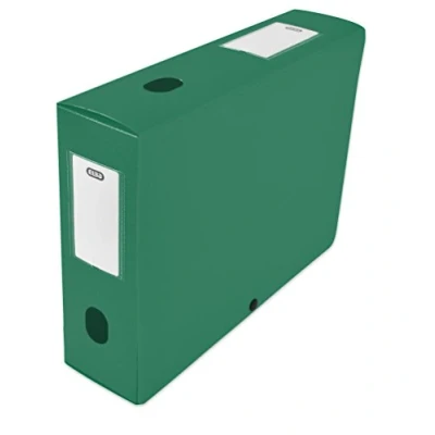 Image of 400094584 Elba Box File Opaque Self 80 mm Spine Polypropylene 24 x 32 cm Green