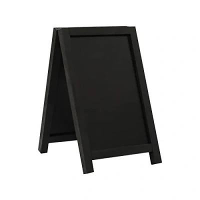 Image of EUROPEL Chalkboard Sign Desktop A5 Portrait, Pine Wood Base with Matt Black Finish, Double Sided, for Water Based Marker, Restaurant, Hotel, Conference, Festivals, Food Truck, Counter