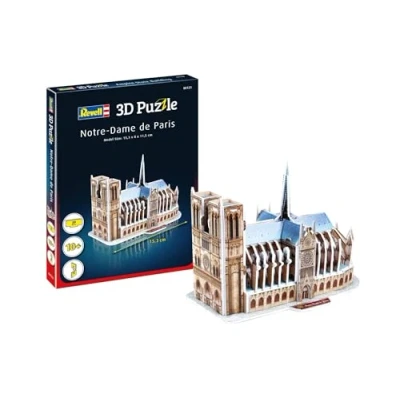 Image of Revell 3D Puzzle 00121 Notre Dame de Paris 39 Pieces, Highly Detailed, 15cm in length, Fun &amp; Easy To Build