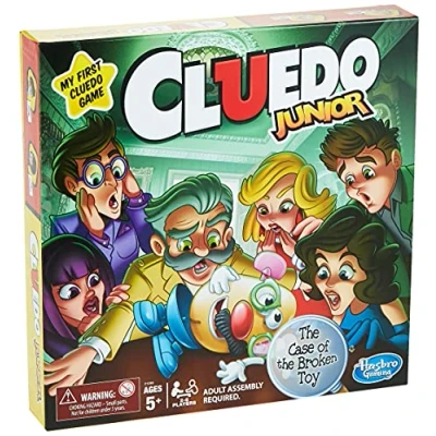 Image of Hasbro Gaming Clue Junior Board Game for Kids Ages 5 and Up, Case of the Broken Toy, Classic Mystery 2 6 Players,4.13 x 26.67 cm