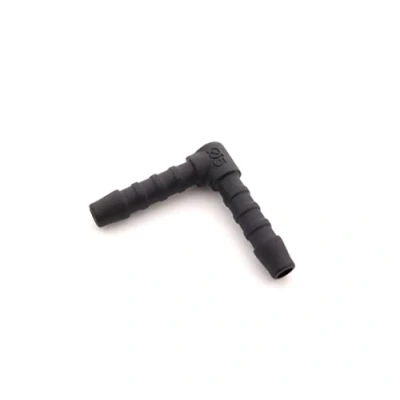 Image of 2x 5mm 90&#039; Right Angle Hose Tupe Pipe Connectors Tube Connector Joiner Air Fuel Water FREE FIRST CLASS UK POSTAGE!