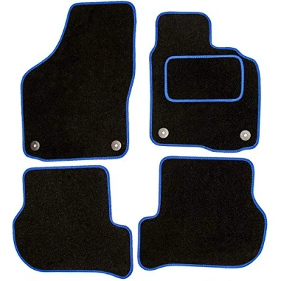 Image of Sakura WW8081BU Carpet Floor Mat, Blue Trim