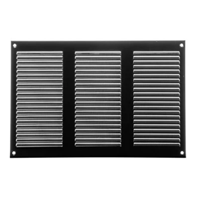 Image of 12 x 8 Inch Black Air Vent Cover Steel Grille for Ceiling and Sidewall HVAC with Insect Protection Screen (11.81&#039;&#039;x7.87&#039;&#039; Inch, Black)