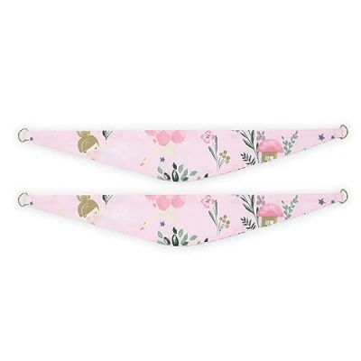 Image of Happy Linen Company Girls Boys Kids Enchanted Forest Unicorn Pink 70 cm Curtain Tie Backs