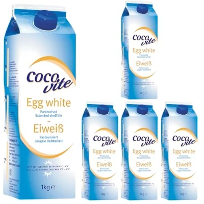 Image of Liquid Egg Whites Pasteurised 1KG / 1 Litre Eggs White Protein by Pure Source Nutrition (5 x 1KG)