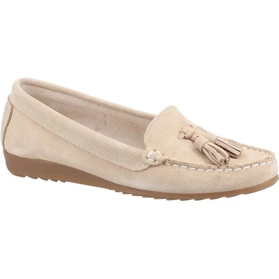 Image of Riva Womens Aldons Slip On Moccasin Loafer Shoes 3 UK Beige