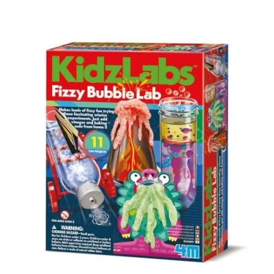 Image of 4M Fizzy Bubble Lab, Fascinating Experiments with Vinegar &amp; Baking Soda, Discover Science Playfully, Creative Learning Fun for Boys and Girls Ages 8+
