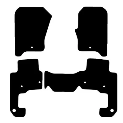 Image of Carsio Carpet Car Mats For LandRover Discovery 4 2009+ onwards Piece Set Tailored Fit Floor Mat Complete Accessory Black Custom Fitted All Weather, Anti Slip Backing &amp; Trim
