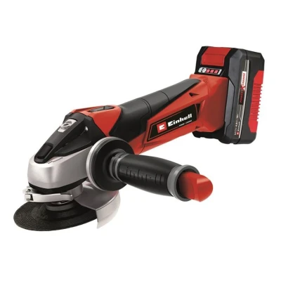 Image of Einhell Power X Change 115mm (4 Inch) Cordless Angle Grinder With Battery And Charger 18V Disc For Cutting, Grinding Polishing TE AG 18/115 Li Tool Set Storage Bag