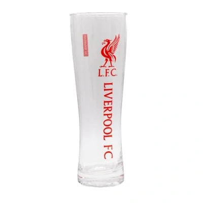 Image of FOCO Official Licensed Liverpool FC Football Word Mark Slim Pint Glass