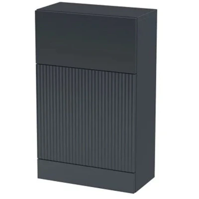 Image of Opula Fluted Anthracite Back To Wall Toilet Unit Only 500mm