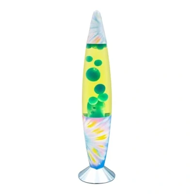 Image of Global Gizmos 49019 Tie Dye Lava Lamp/Vibrant Pattern Base/Retro Nostalgia/Relaxing Mood Light / 16 Inch Height
