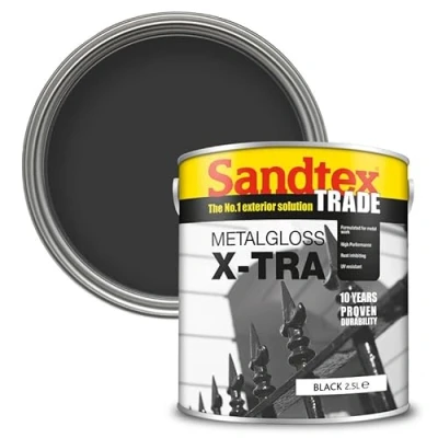 Image of Sandtex Trade Metal Gloss X Tra, Black 2.5L
