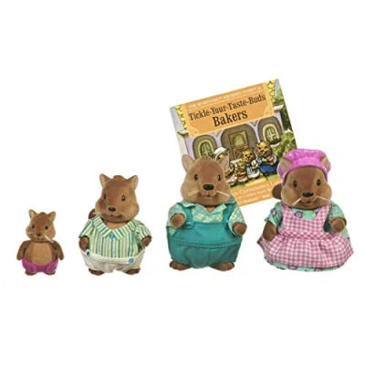 Image of Li’l Woodzeez Bushytail Squirrel Family 5pc Toy Set with Miniature Animal Figurines and Storybook Toys Accessories for Kids Age 3+