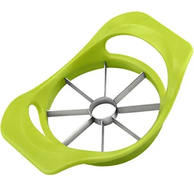 Image of Starchef Apple Fruit Cutter,Slicer,Divider,Corer,Wedger,Stainless Steel,Slicer for Apples,Pears,Fruits,Ergonomic Handle, Easy Grip, Sharp Blade,Large(8 Slices,Green)