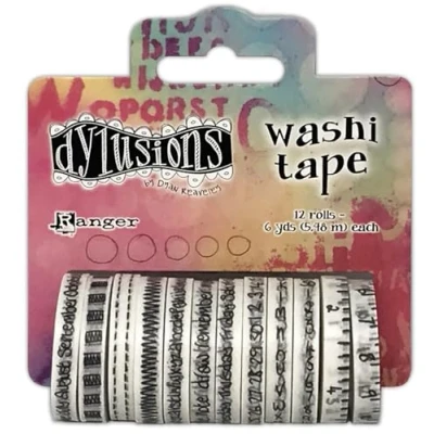 Image of Dyan Reaveley&#039;s Dylusions Washi Tape Set White 12 Rolls