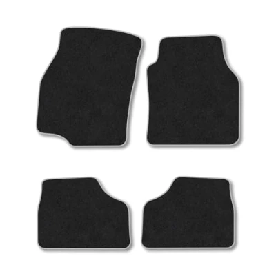 Image of Car Mats Compatible with Vauxhall Astra G (1998 2004) Tailored Fit Grey Carpet Floor Set Accessory Custom 4 Pieces Anti Slip Backing &amp; Binding Trim Edge