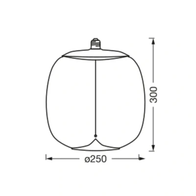Image of OSRAM Vintage 1906 Big Oval, amber, E27, 2,700 K, filament